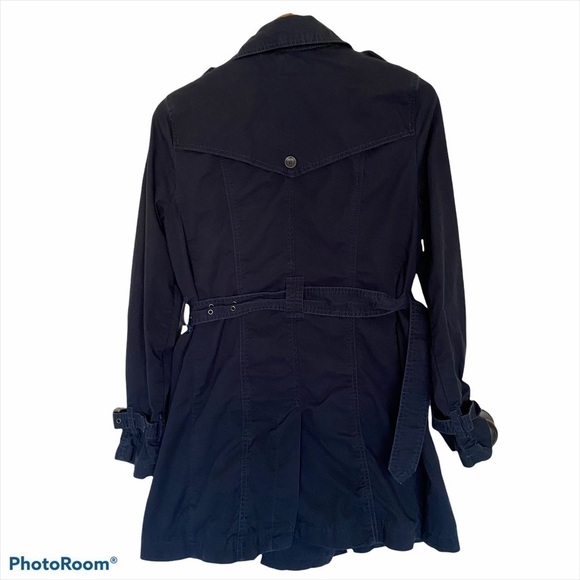 Andrew Marc New York Light Weight Double Breasted Belted Trench Coat,Size Medium - Picture 2 of 14